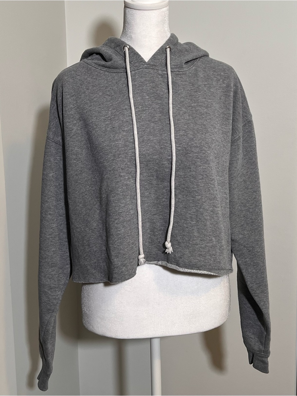 wild fable Gray Cropped Drawstring Hoodie - Picture 5 of 5